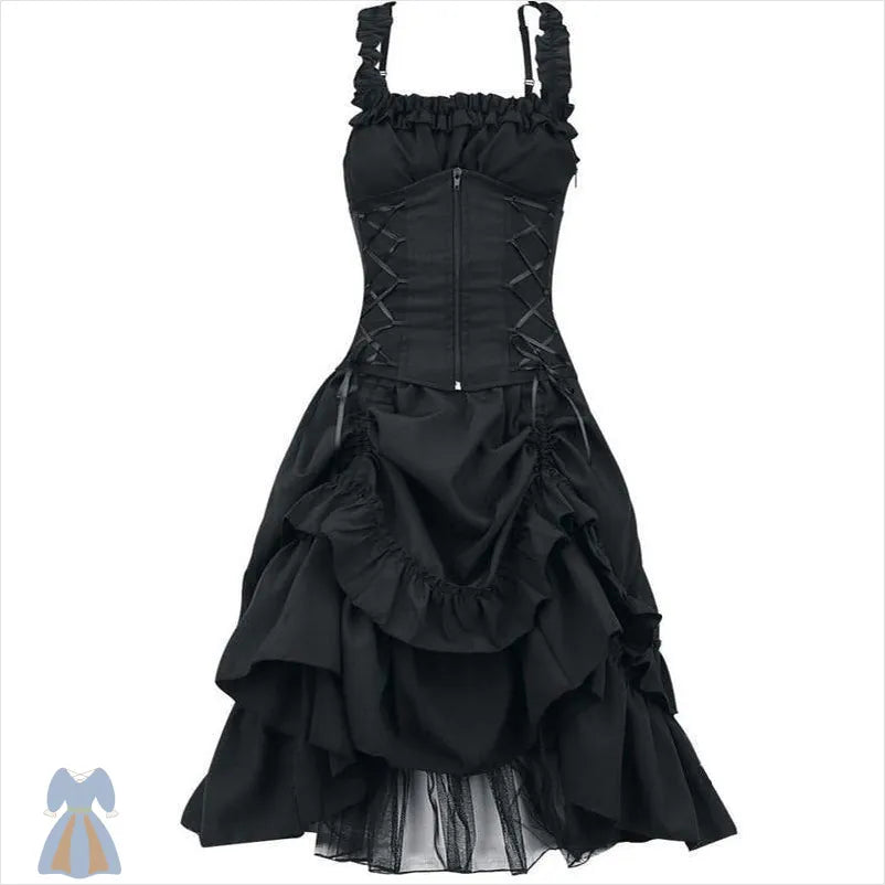 Robe de Bal Victorienne Noire