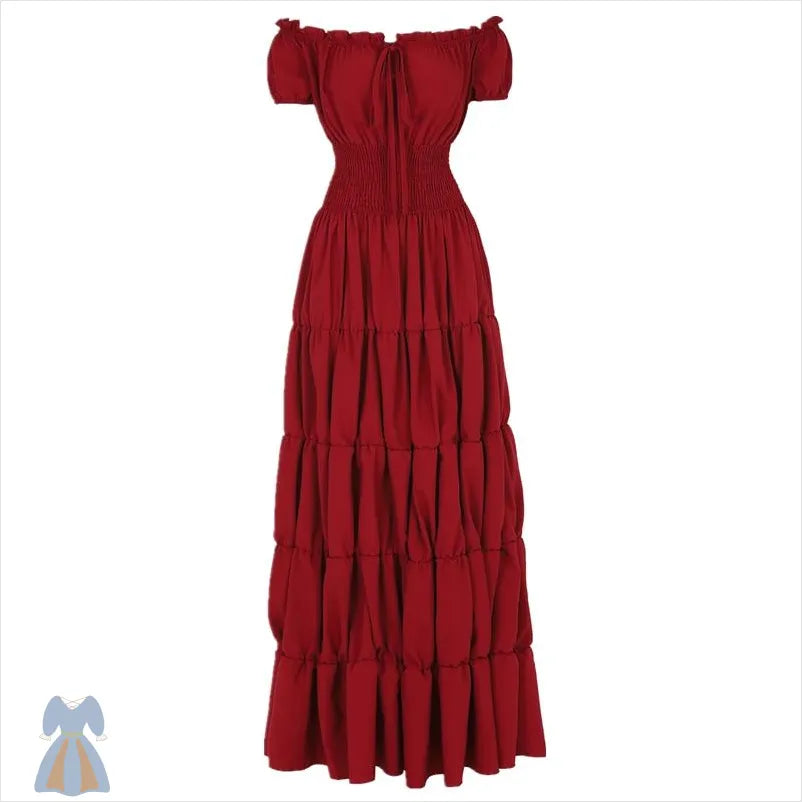 Robe de Bal Victorienne Rouge