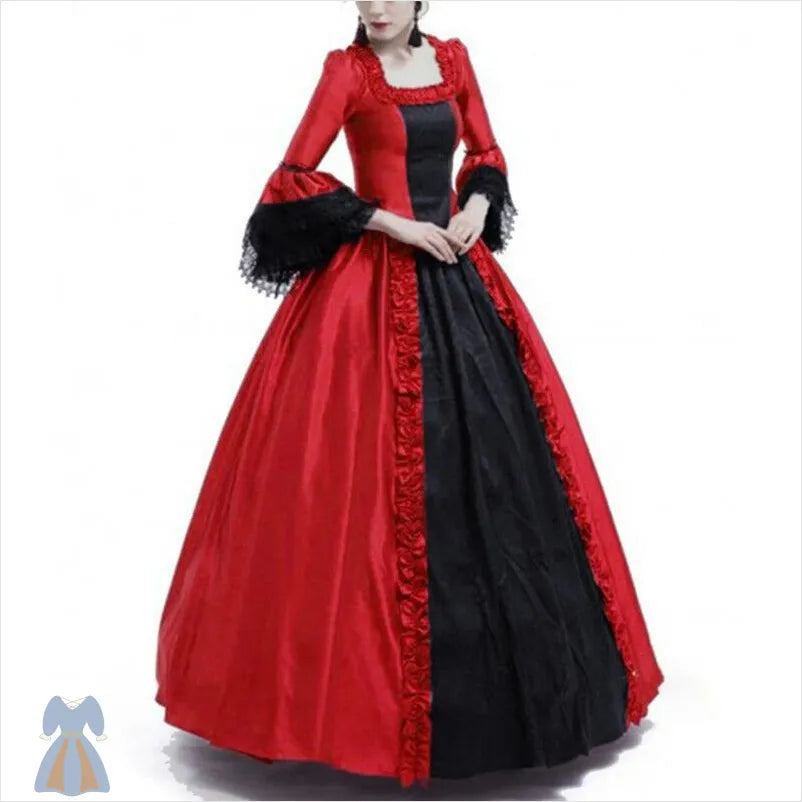 Robe de Mariée Rouge Pas Cher Victorienne
