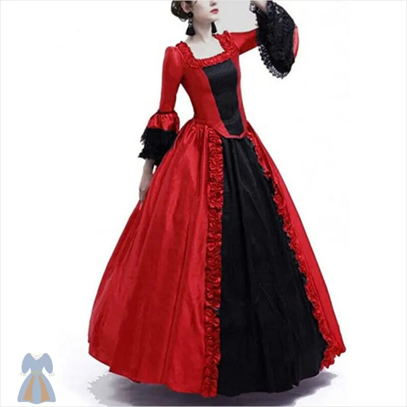 Robe de Mariée Rouge Pas Cher Victorienne