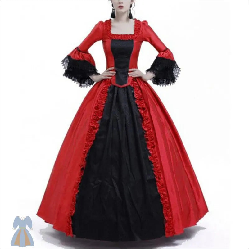 Robe de Mariée Rouge Pas Cher Victorienne