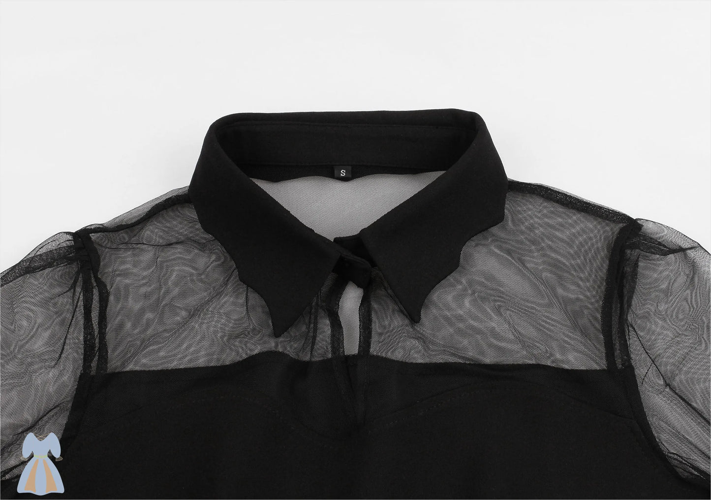 Robe Noir Victorienne Courte