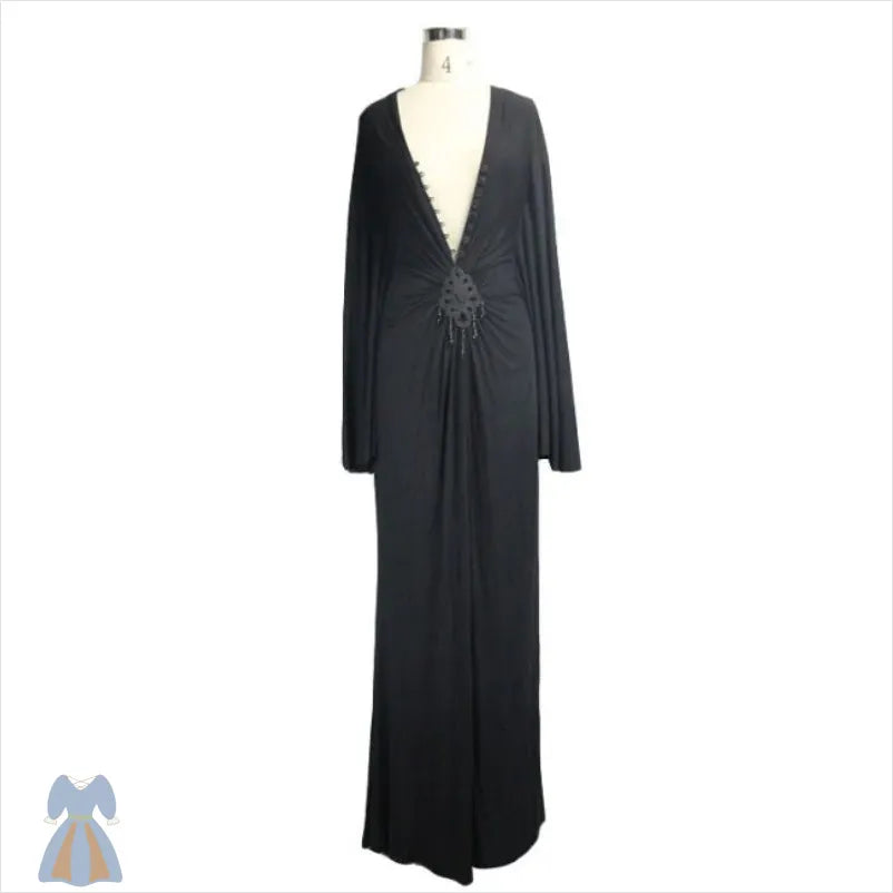 Robe Noire Longue Victorienne
